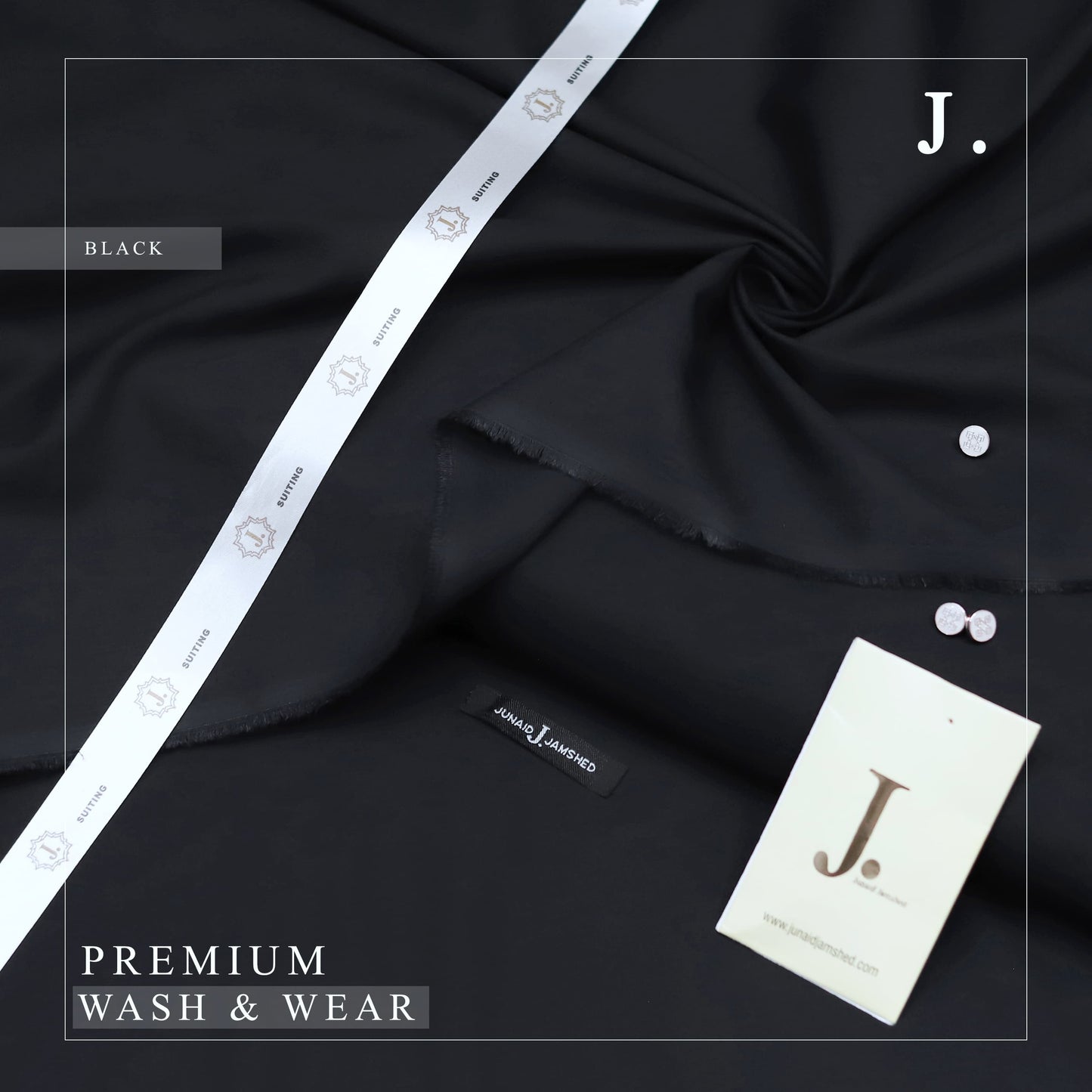 2025 Men's Premium 100% Pure Wash & Wear Collection | Black Color