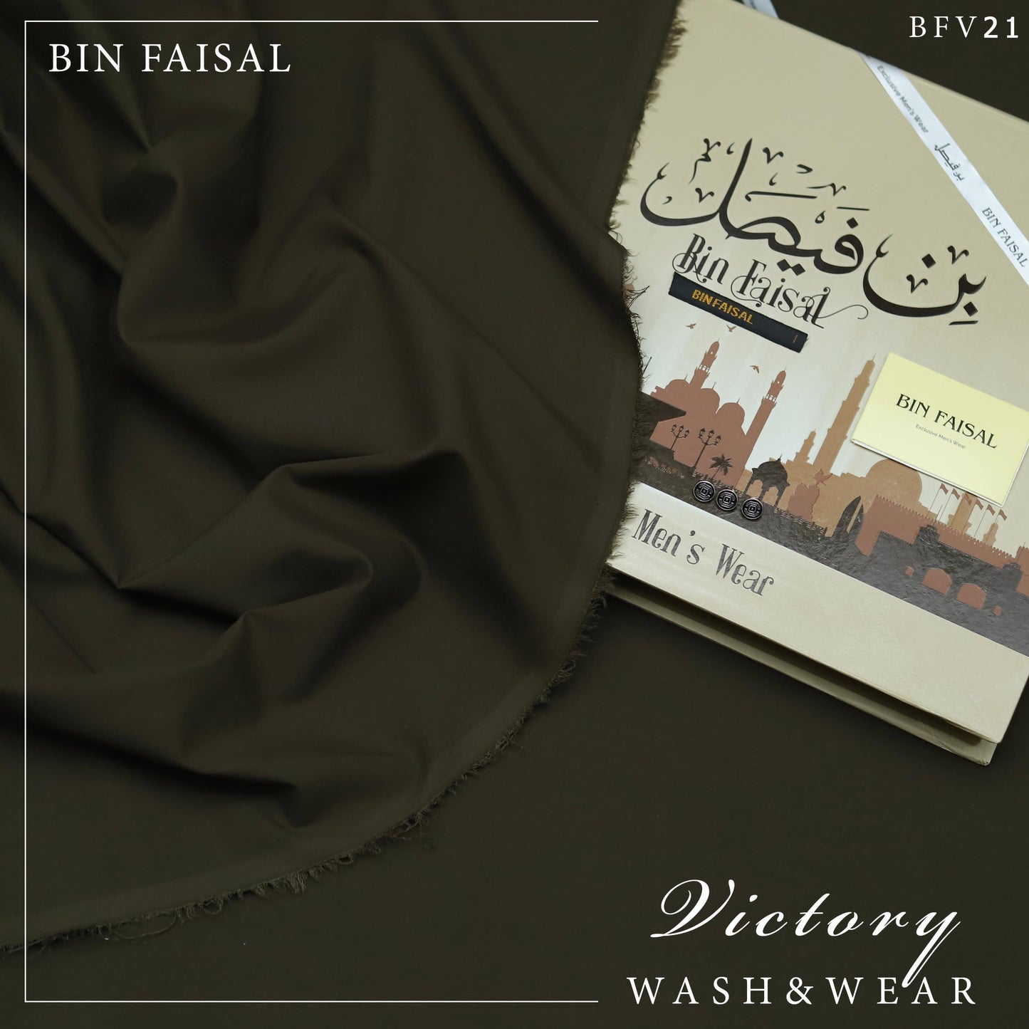 "Exclusive Sale: 100% Pure Super Luxury Victory Wash & Wear UNSTICHED by BIN FAISAL – Limited Time Offer!"