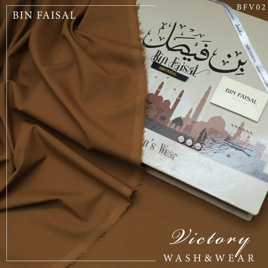 “Exclusive Sale: 100% Pure Super Luxury Victory Wash & Wear UNSTICHED by BIN FAISAL – Limited Time Offer!"