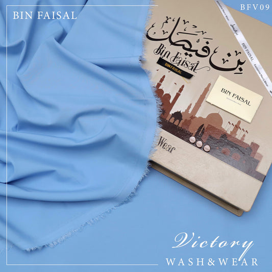 “Exclusive Sale: 100% Pure Super Luxury Victory Wash & Wear UNSTICHED by BIN FAISAL – Limited Time Offer!"